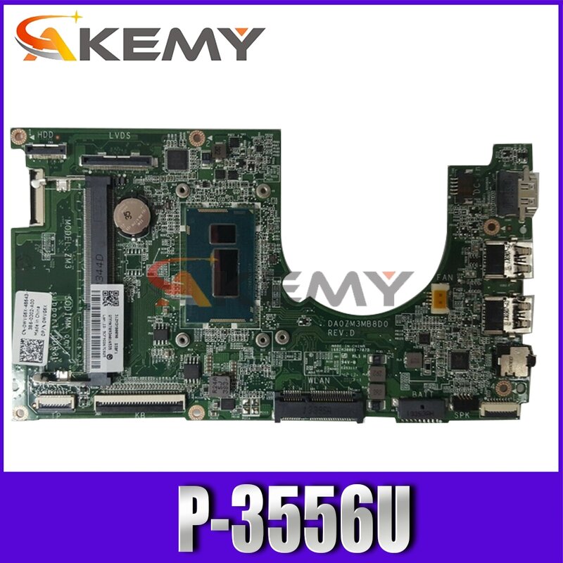 Akemy 0RTRXW CN-0RTRXW DA0ZM3MB8C0 Dành Cho Dành Cho Laptop DELL 3137 3043 3152 3157 Bo Mạch Chủ P-3556U Kiểm Nghiệm