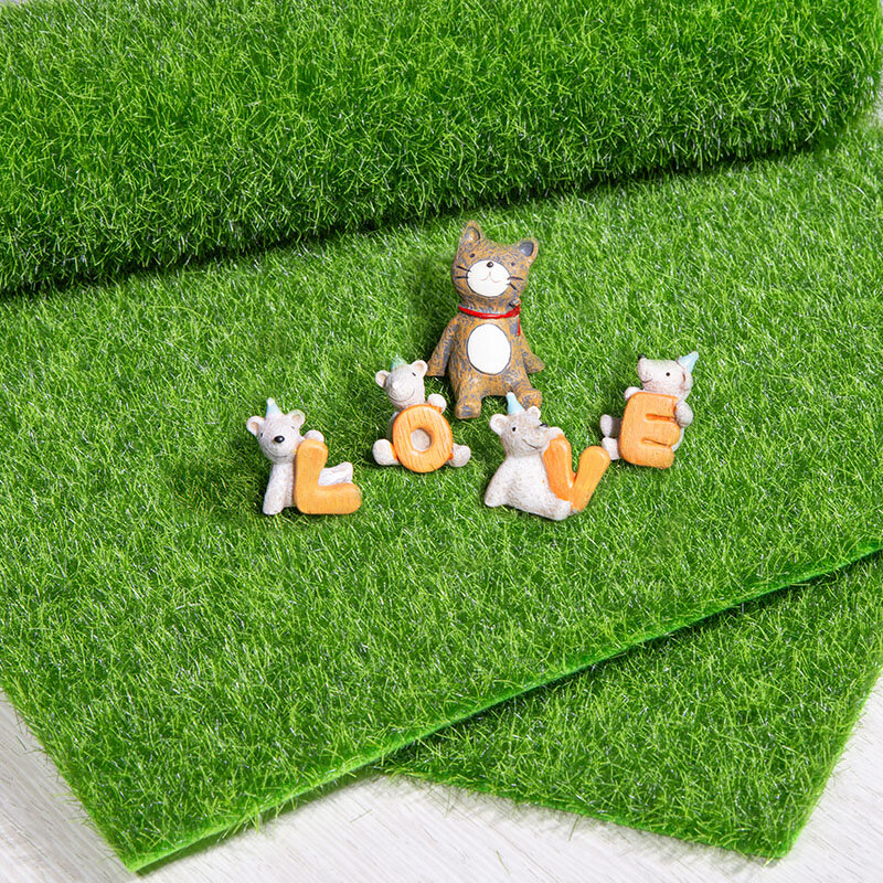 1 sztuk 15/30cm zielona murawa trawy sztuczny dywan z trawy sztuczny trawnik mata z trawy dla diy ściana dekoracja do przydomowego ogrodu sztuczna trawa