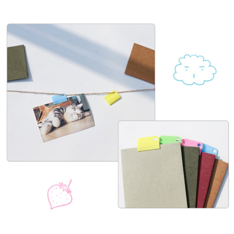 6 teile/satz Memo Clips Multi Farbe Kunststoff Einfach Clip Memo Lesezeichen Büro Planer Datei Teiler Schule Student