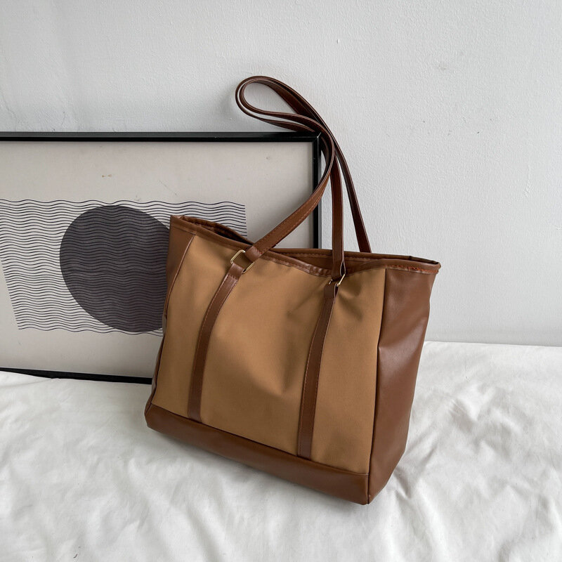 Женская Замшевая сумка-тоут в стиле ретро, Модный вместительный Повседневный дорожный мессенджер на плечо с магнитной застежкой для покупо...