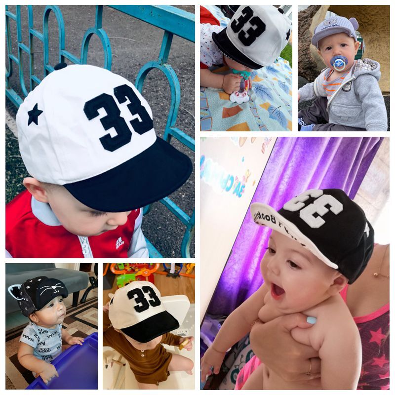 赤ちゃんのための野球帽,かわいい,刺繍された番号,春と夏,綿,サンハット,幼児と女の子のための屋外バイザー