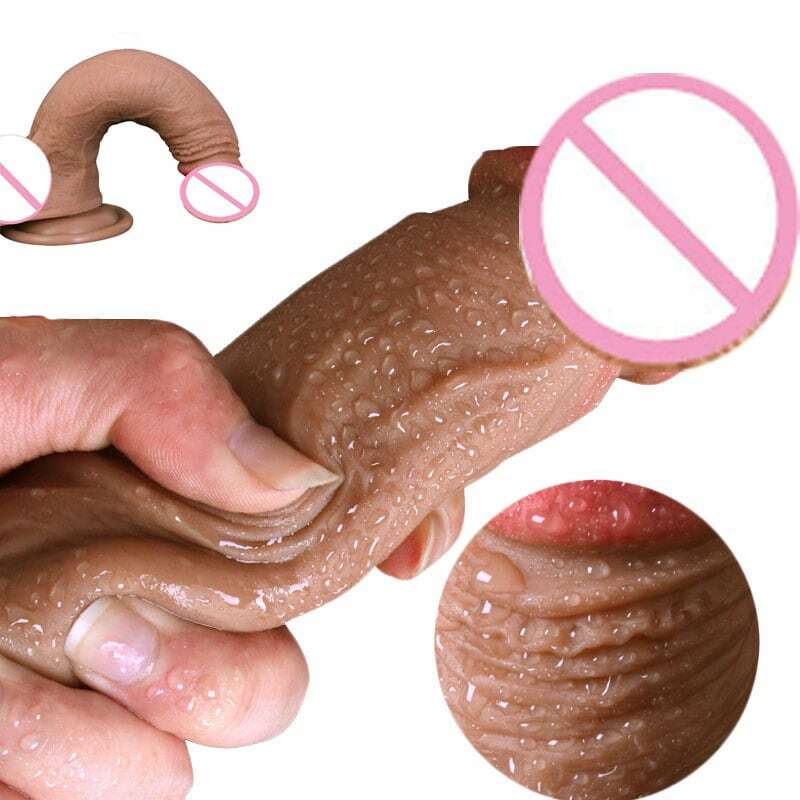 スーパーソフト液状シリコーン吸引カップとの現実的な陰茎女性大人の膣肛門マスターベーションおもちゃカップル