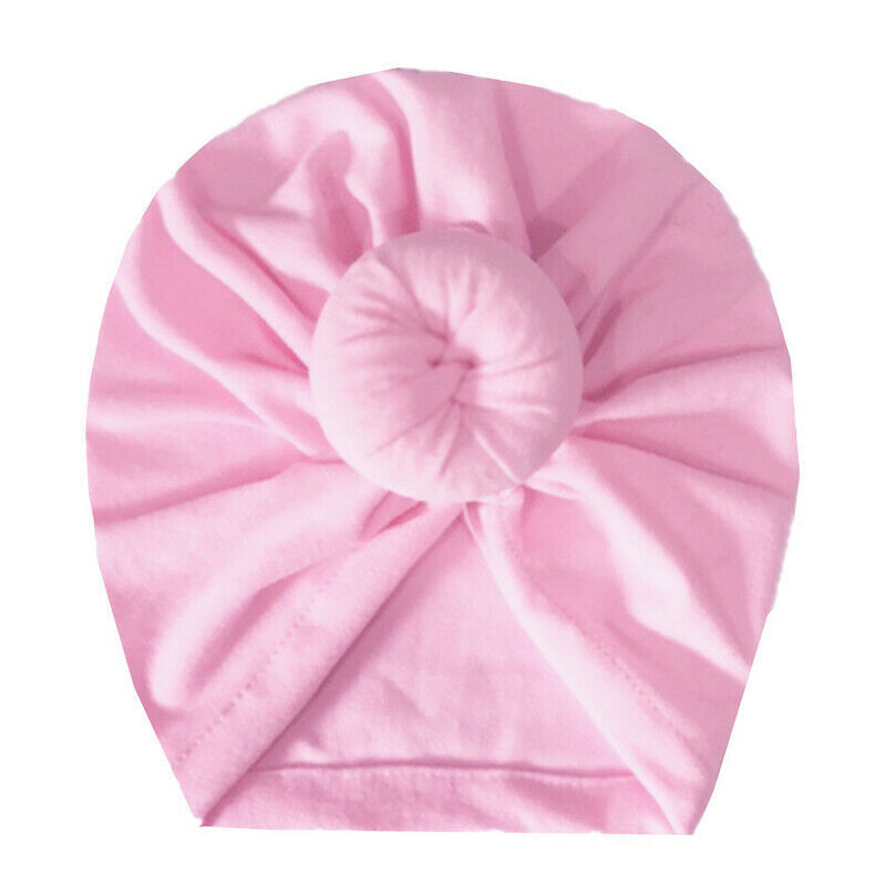 Turbante anudado para bebé recién nacido, diademas, sombreros de la India, gorro de mezcla de algodón, gorro para el pelo, banda para la cabeza para niño y niña