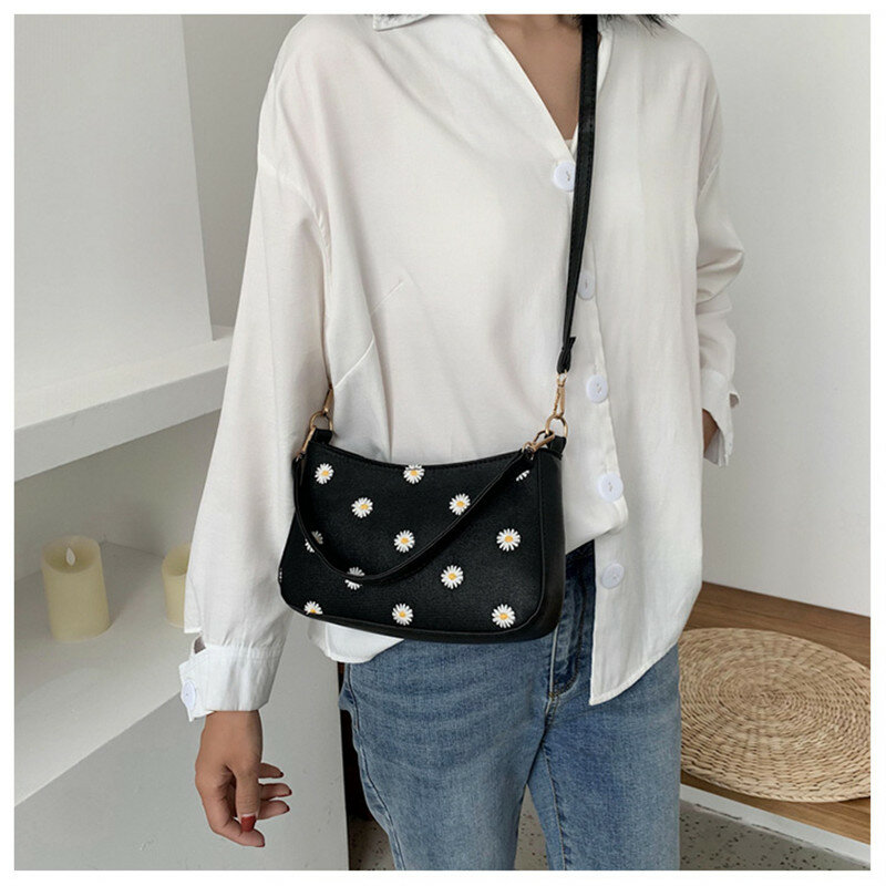 Elegant 2020 Female Daisy Small Handbag PU Leather Lady's Bag Purses and Handbag Shoulder Crossbody Bags Women's Handbags