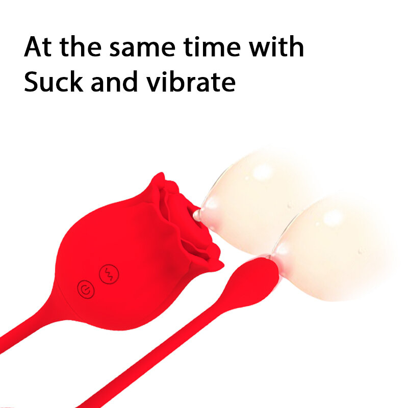 Женский вагинальный вибратор в форме розы для стимуляции сосков, клитора, точки G