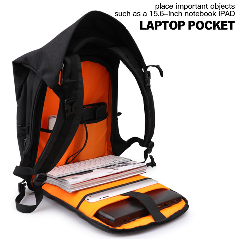 Рюкзак мужской, водонепроницаемый, с защитой от кражи, для ноутбука 15,6 дюйма