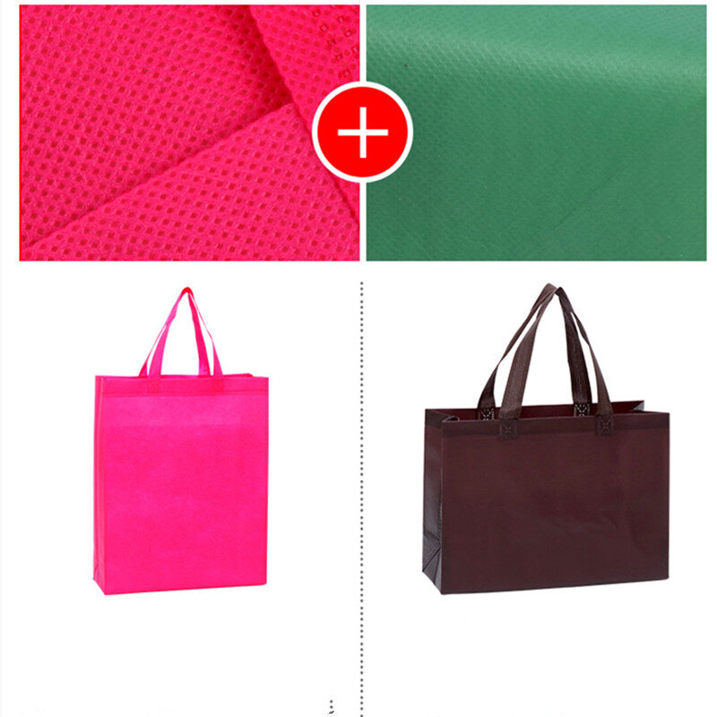 50ユニットの女性用ショッピングバッグ,高品質の不織布ハンドバッグ,カラフルなバッグ,環境にやさしい,スーパーマーケットのショッピングバッグ