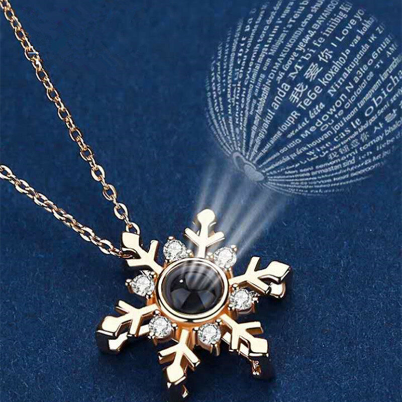 Collier pendentif flocon de neige en Zircon pour femmes, ras du cou, couleur argent, bijoux de déclaration, cadeaux de noël et du nouvel an