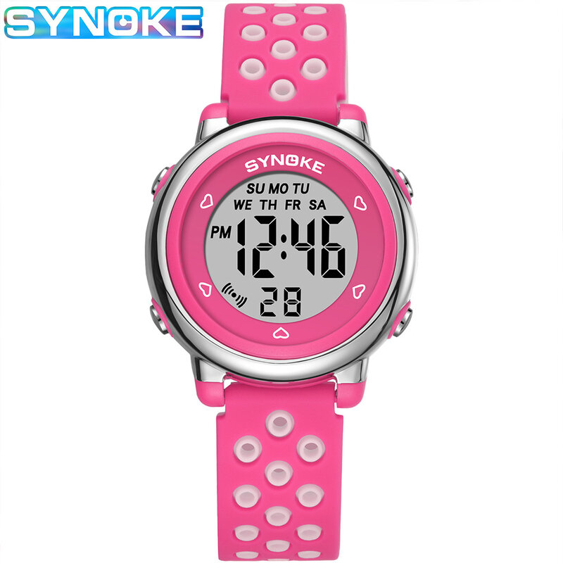 女の子と男の子のためのデジタル時計,ピンクの電子時計