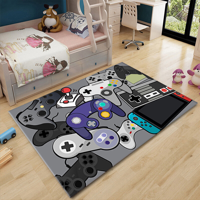 Karpet Area Mesin Pengendali Gamer Baru Anti-selip Karpet Lantai Area 3D Karpet Anti-selip Ruang Makan Ruang Tamu Kamar Tidur Lembut