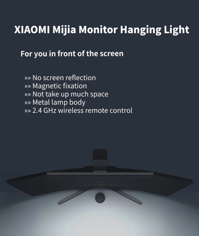 Панель экрана Xiaomi Mijia, настольная светодиодная лампа, складная, для защиты глаз, для чтения, настольная лампа для ЖК-монитора