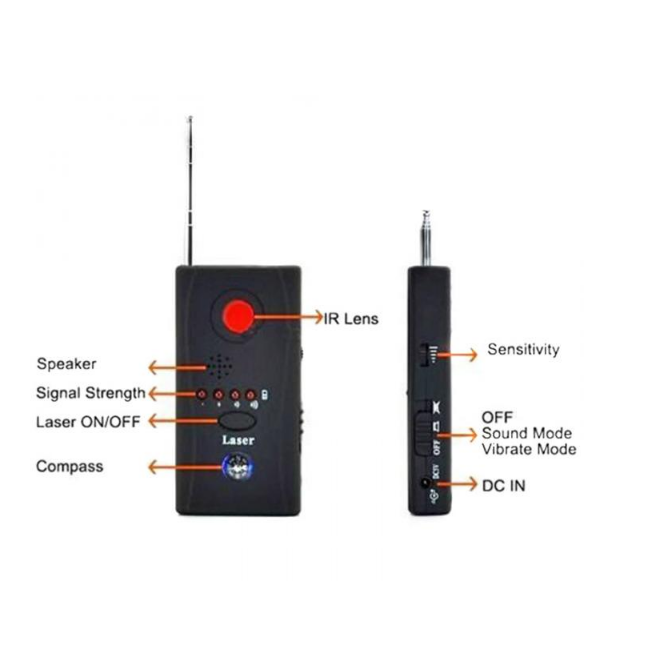Detector de insectos CC308 de rango completo, Mini cámara inalámbrica, señal oculta, buscador de dispositivos GSM, Protección de Privacidad y Seguridad
