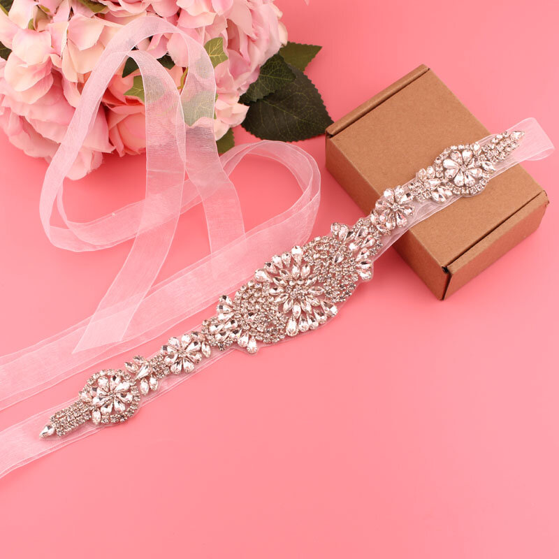 Cinturón de noche para mujer, diamantes de imitación de cristal, dama de honor, accesorios de boda