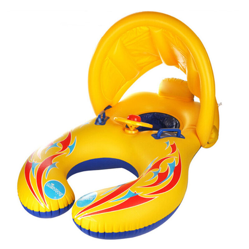 Anneau de natation gonflable mère-enfant, flotteur bébé, accessoires de piscine, roues gonflables, cercles de natation
