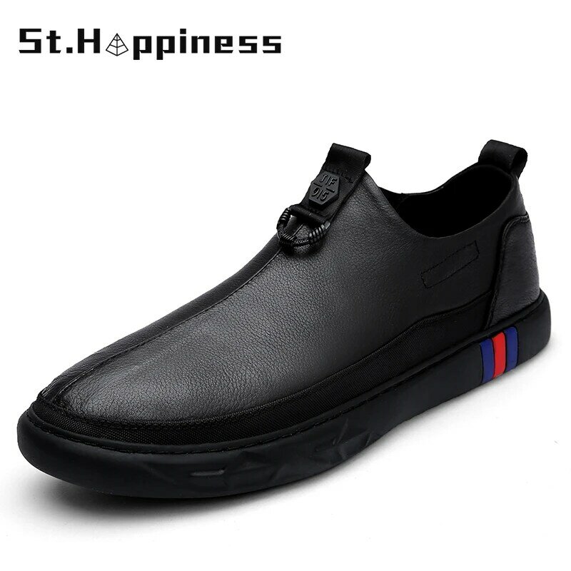 2021 New Men Leather Shoes High Quality Cow Designer Handmade Dress Shoes Fashion Casual Business Driving Loafers