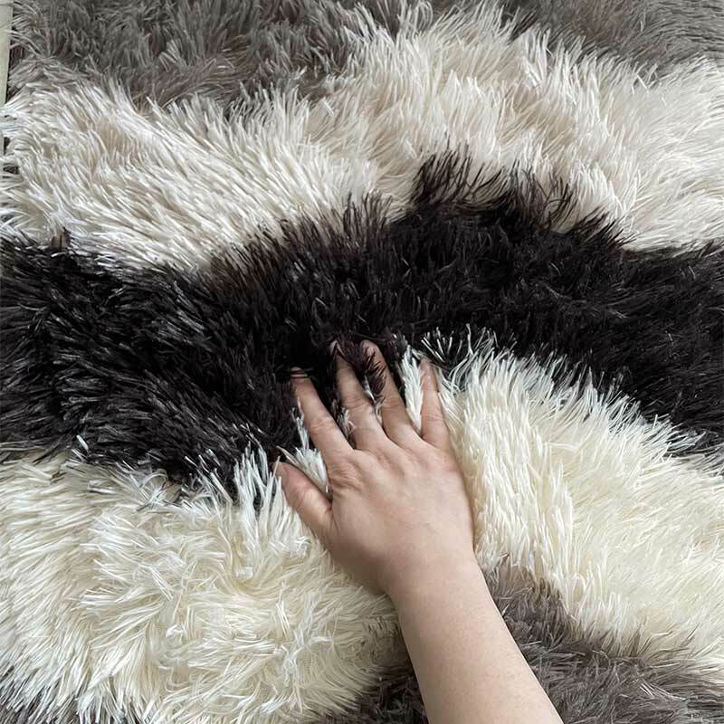 Karpet Besar Baru untuk Ruang Tamu Modern Karpet Lounge Rambut Panjang Di Kamar Tidur Dekorasi Berbulu Nordik Lantai Empuk Tikar Samping Tempat Tidur