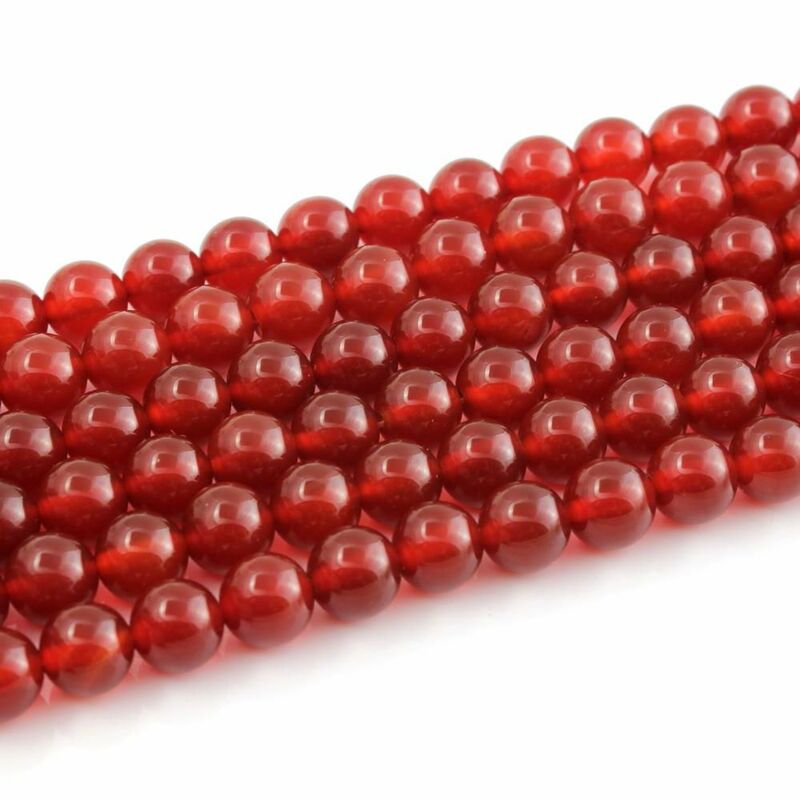 Pedra preciosa natural de ágata vermelha 4 6 8 10 12mm, acessórios faça você mesmo para colar, pulseira, brincos, fabricação de joias