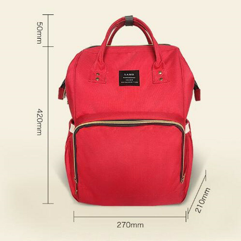 Сумка для мам LAND Update, брендовый вместительный дорожный рюкзак для подгузников, дизайнерская сумка для ухода за детьми