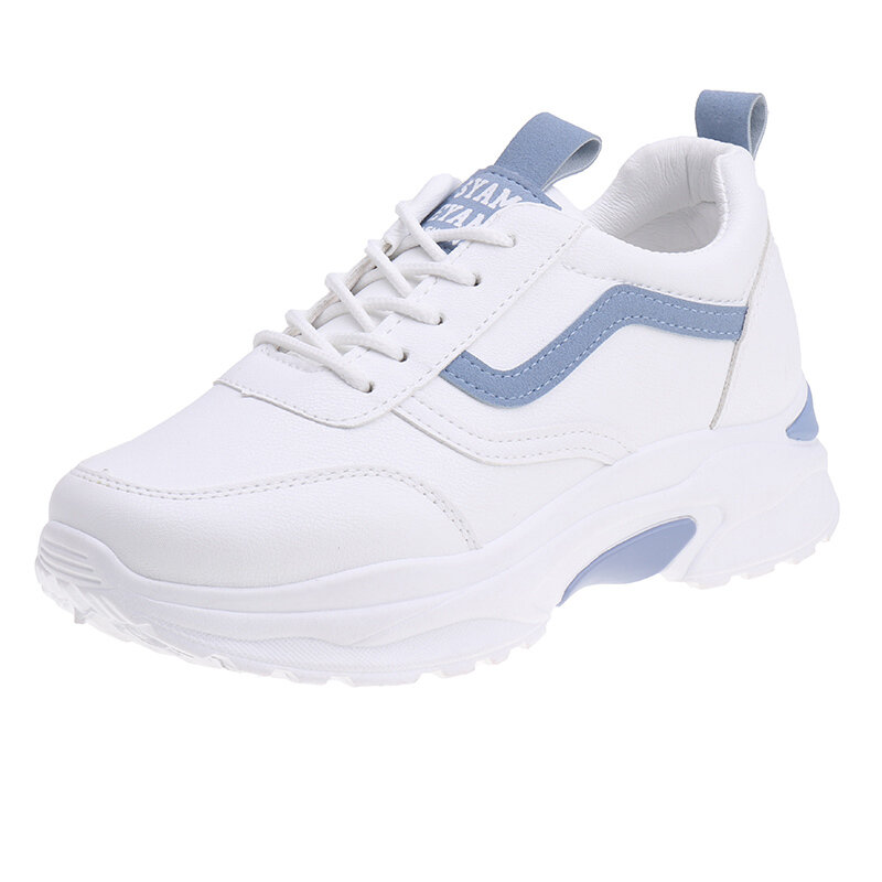 Damskie trampki 2021 modne buty w stylu Casual Woman wygodne oddychające białe czółenka damskie platformy Sneaker platformy białe buty