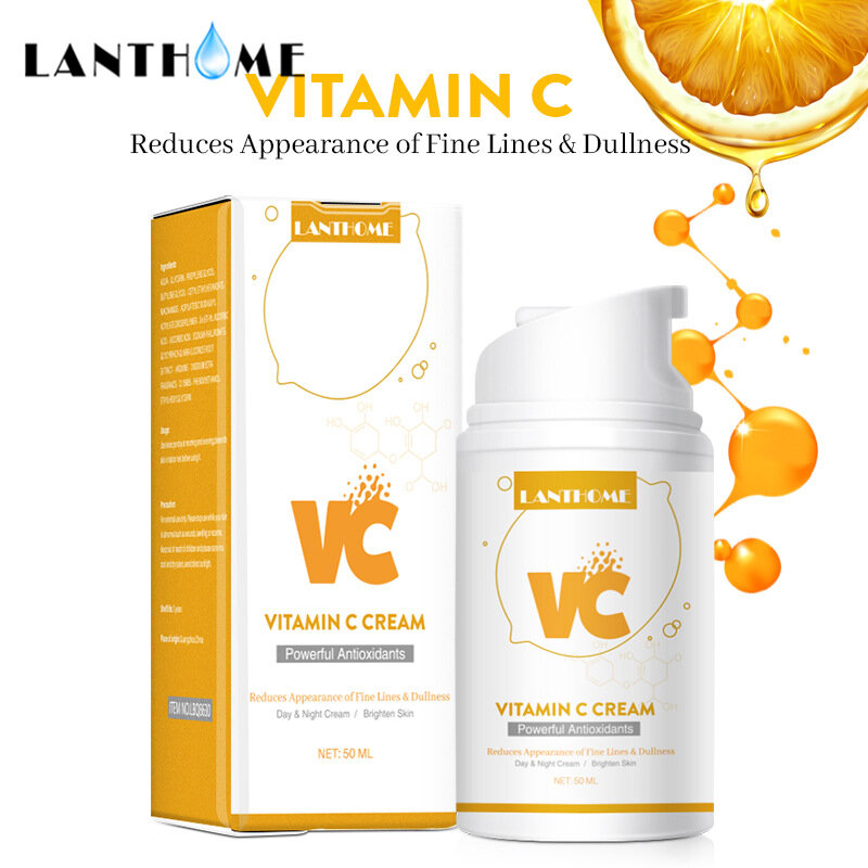 50g vitamina c iluminando anti-envelhecimento hidratante hidratante creme facial anti-rugas nutrição profunda remover manchas escuras