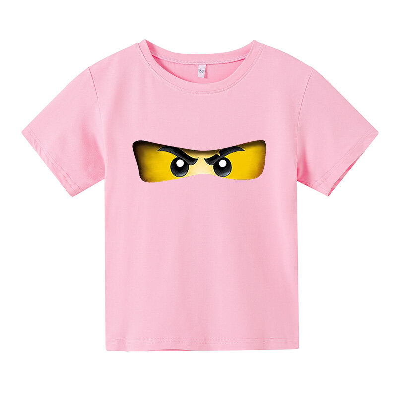 4-14 Year Summer Teens Boys Girls Ninja Ninjago Clothes Toddler Kids Fashion Shorts Sleeve T-Shirts Children Tees Tops Clothing