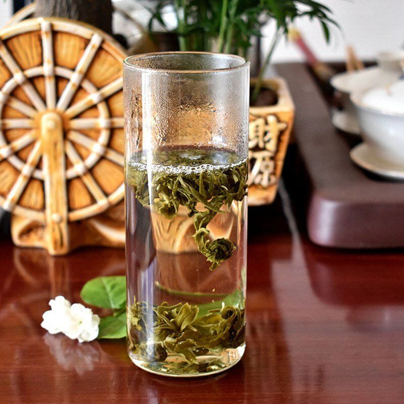 Perles de thé au jasmin 2021, naturelles et fraîches, Dragon, paquet cadeau vert
