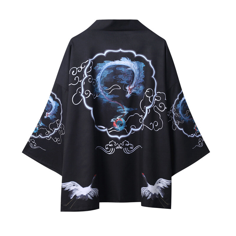 Винтажное кимоно в стиле самурая, японская одежда, кардиган кимоно, стиль мужской и женский, высококачественный повседневный уличный лаунж