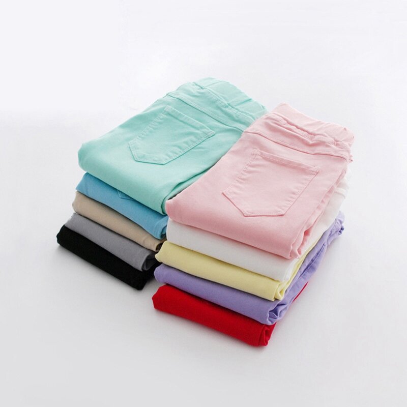 Leggings elásticos ajustados con bolsillos para niñas, pantalones de primavera y otoño para bebés, ropa de Color caramelo, 2021