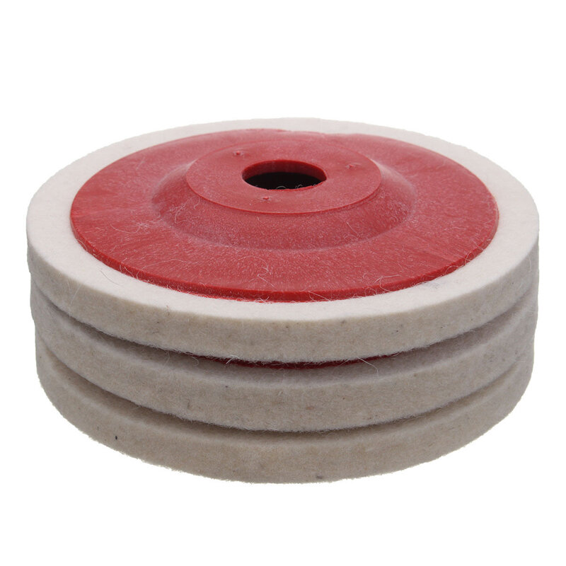 Disco de pulido de lana, amoladora de rueda angular de 4 '', 100mm, disco de pulido de fieltro, disco abrasivo, 3 uds.