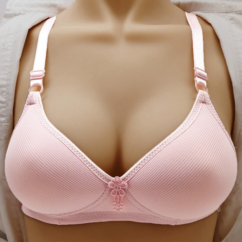 Plus ขนาดชุดชั้นในสตรี Bra กว้างขึ้นสายรัดไหล่ลึก-V Brasieres Comfort Breast หญิงปรับเต็มรูปแบบถ้วย Bras ชุดชั้นใน