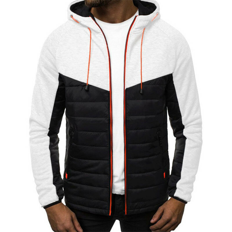 Men hooded winter jacket zipper new autumn and winter outdoor jacket men's hooded sports pullover loose men jacket coat 2021