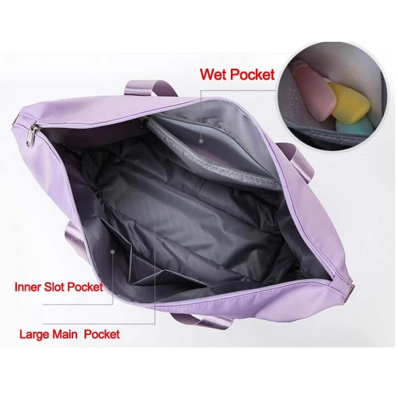 Foldable Large Capacity Women Gym Bags Shoulder Bag Women Training Travel Handle Handbag Yoga Sport Crossbody Tote Bag Women
