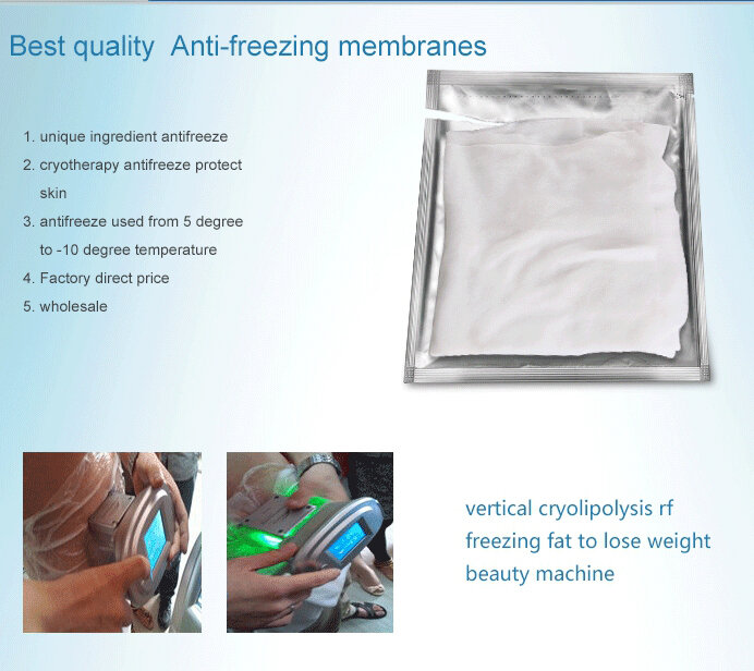 Anti Freeze Antifreeze Membraneลดน้ำหนักละลายCryolipolysis Therapy LipolysisสำหรับClinical SalonและHomeใช้Freeze 10กระเป๋า