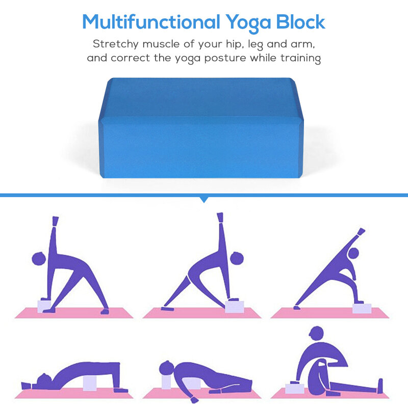 1 uds2 uds EVA Color bloque de Yoga libre de látex antideslizante superficie para Yoga Pilates entrenamiento meditación de la formación de bloques para ejercicio 