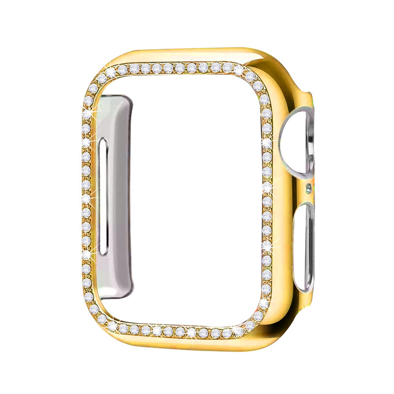 Etui z diamentami na pasek do Apple watch 5 4 3 2 1 skrzynki pokrywa 44mm 40mm 42mm 38mm iwatch pasek kryształ ochronna zderzaka