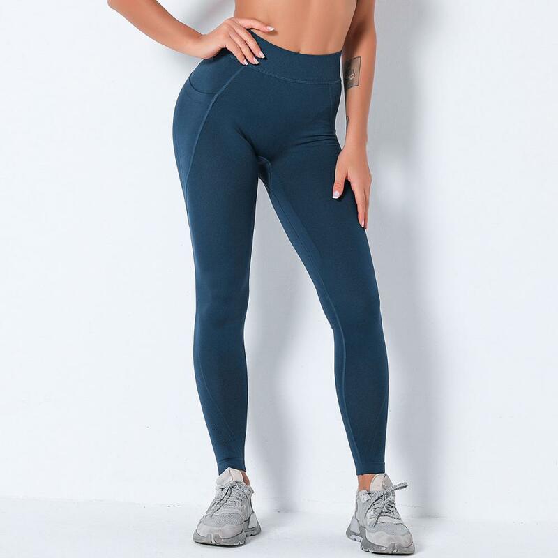 Bezszwowe spodnie do jogi siłownia legginsy damskie sportowe Push Up wysokiej talii spodenki do ćwiczeń damskie legginsy treningowe odzież sportowa