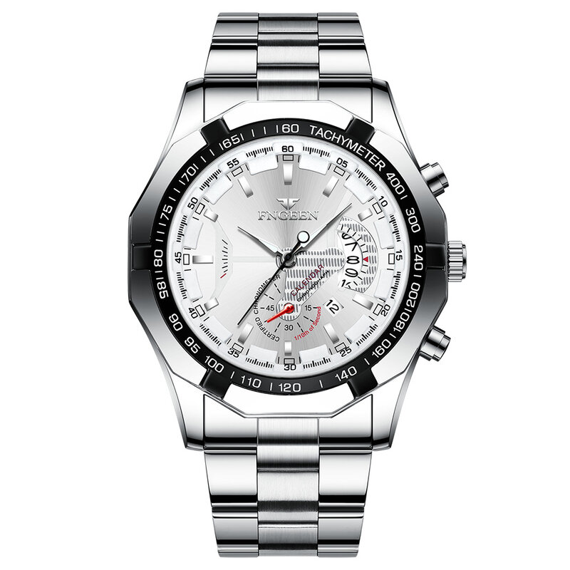 Mannen Horloges Bedrijf Quartz Horloge Heren Roestvrij Stalen Band 30M Waterdicht Datum Horloges Relogio Masculino