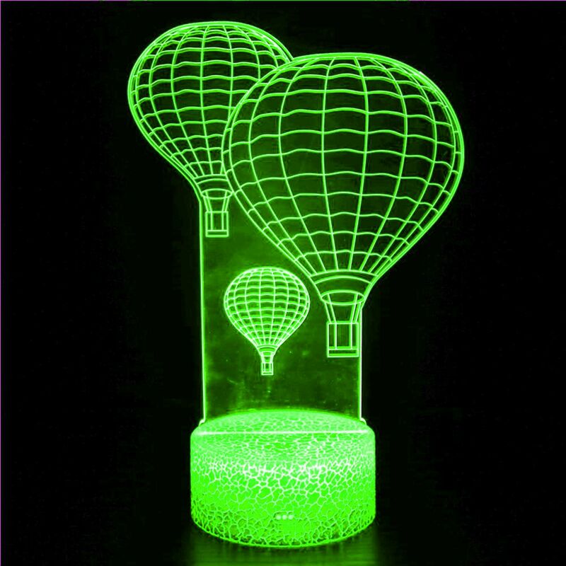 Romantische Liefde 3D Lamp Hartvormige Ballon Acryl Led Nachtlampje Decoratieve Tafellamp Valentijnsdag Sweetheart Vrouw 'S Gift