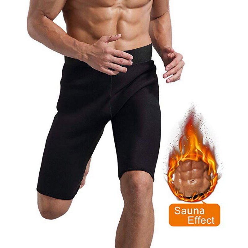 De hombres adelgazar pantalones Sauna cintura entrenador Control perfecta Shapewear Boxer bragas de los hombres de pantalones de cintura alta, pantalones cortos