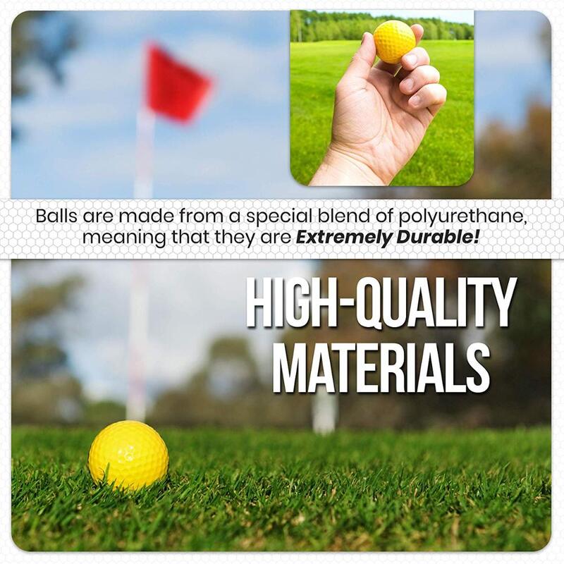 12 Buah Busa Praktek Golf Bola Kuning Hijau Golf Orange Latihan Bola Kolam Putting Green Target Halaman Belakang Ayunan Permainan