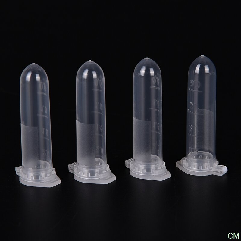 Frasco de tubo de ensaio de micro centrífuga, frascos de plástico transparente, tampa de pressão para armazenamento de amostra de laboratório, 100 peças 2ml
