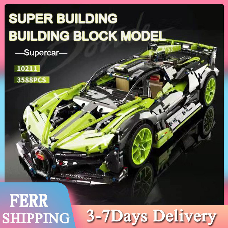 Juego de bloques de construcción modelo Lamborghinis Sian para niños, juguete de construcción con ladrillos Serie Técnica de alta tecnología, para regalo de cumpleaños, 2021 MOC RC, 3588 Uds.