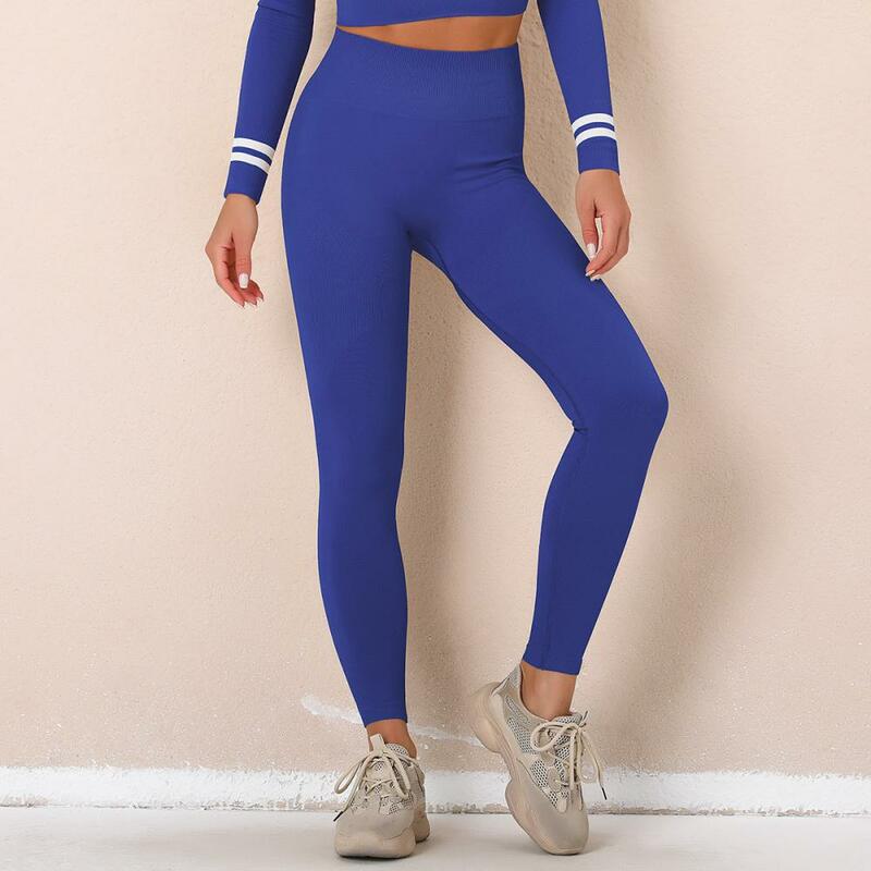 Cintura alta sem costura yoga mulheres leggings esporte calças de ginástica empurrar para cima leggings de fitness