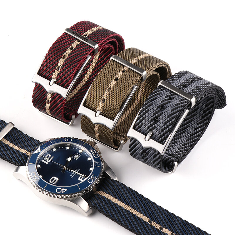 A Single Pass Nato สไตล์ผ้านาฬิกาข้อมือสร้อยข้อมือนาฬิกา20มม.22มม.ไนลอน Vintage สำหรับ Oris 1958 Blackbay เครื่องมือ