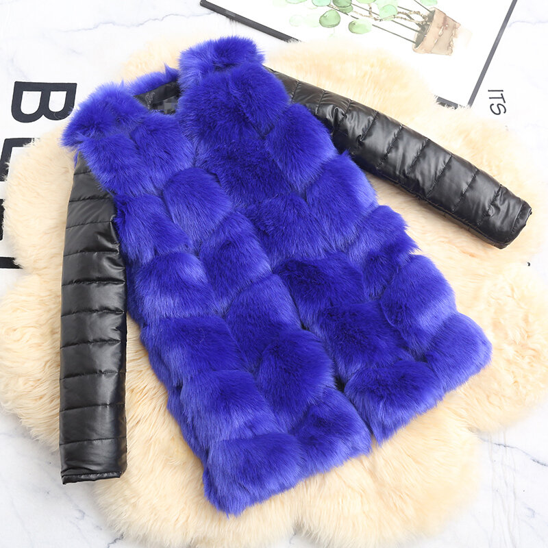 LEDEDAZ-고품질 PU 인조 가죽 자켓 코트 여성용, 패션 슬림 코트, 플러스 사이즈, 모피 테디 포켓, 겨울