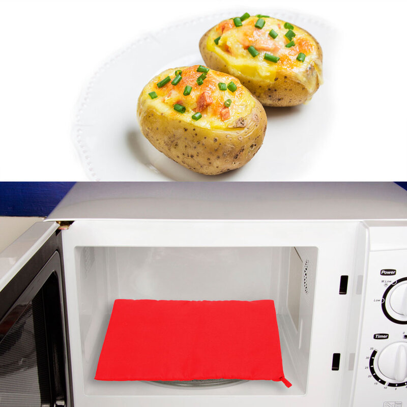 1 шт. новый красный моющийся мешок для плиты для запекания картофеля для микроволновой печи для приготовления картофеля Быстрый мешок для м...