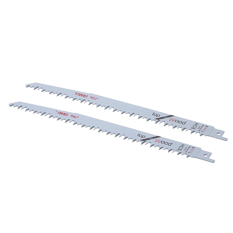 Kualitas Baru 2Pcs S1531L Reciprocating Sabre Saw Blades 9.5 "240Mm untuk Pemotongan Kayu Logam Presisi Tinggi Nyaman cutting