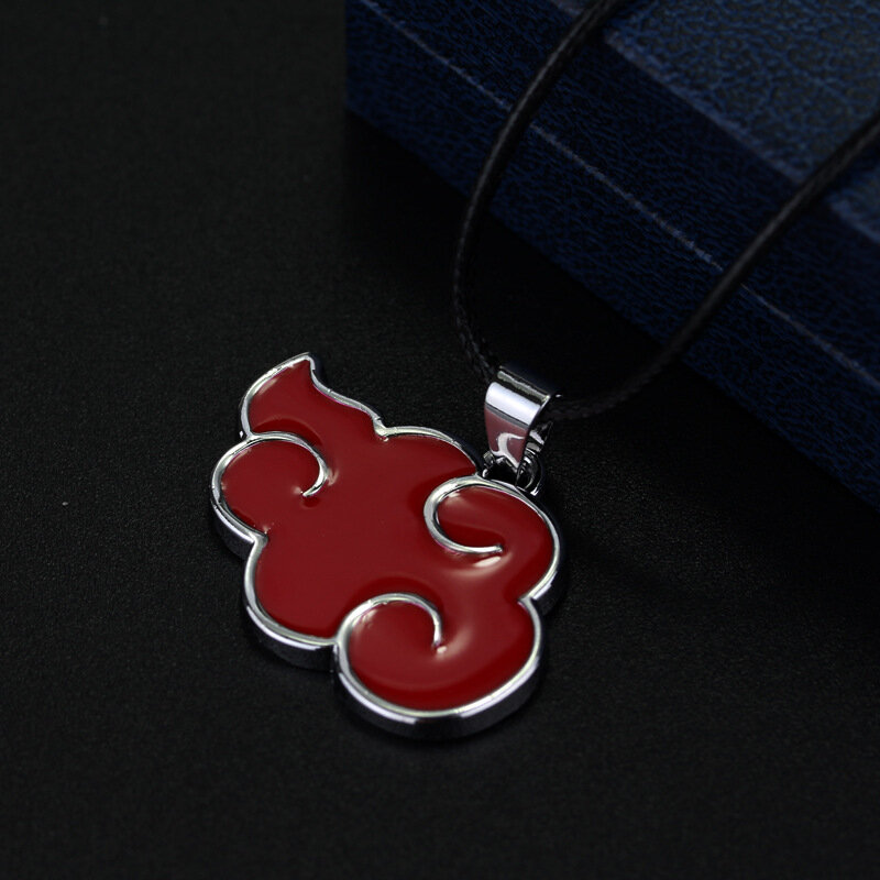 Naruto Akatsuki cosplay red cloud necklace Uchiha Itachi Pain pendant jewelry accessories