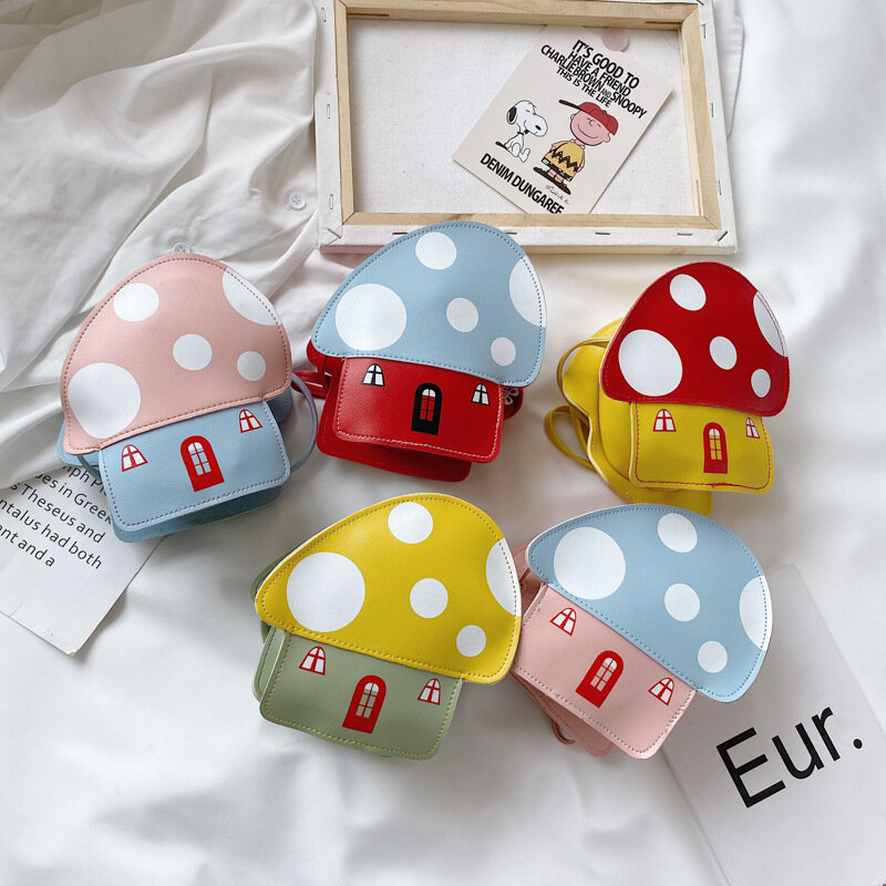 Cute children's bags 2020 new small mushroom fashion girls messenger bag baby princess coin purse