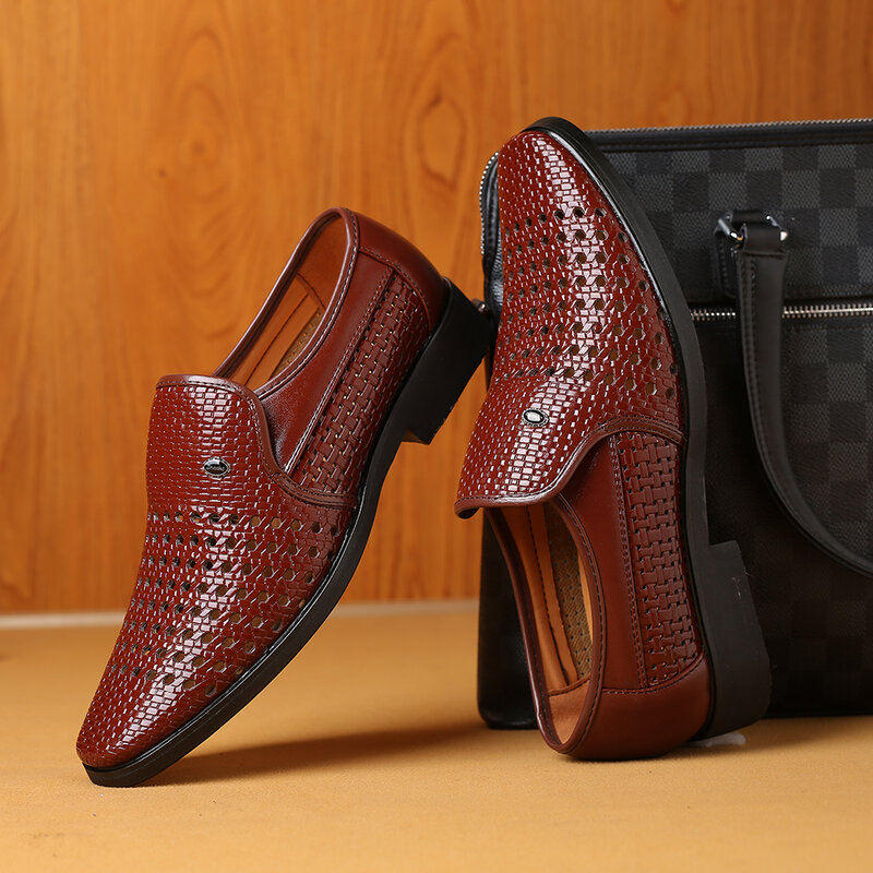 Wysokiej jakościowy duży rozmiar obuwie męskie oddychające moda marka mężczyźni obuwie gorąca sprzedaż letnie obuwie męskie czarne